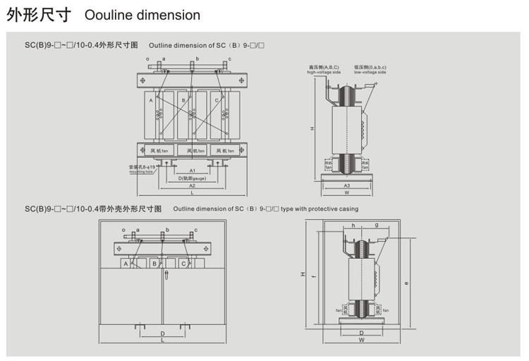 SC(B)9樹(shù)脂絕緣干式變壓器